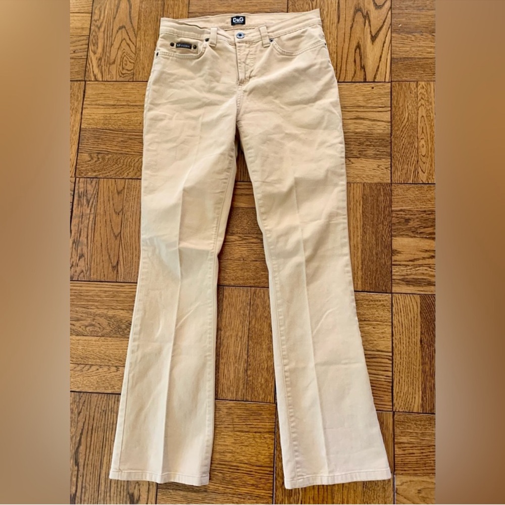 Dolce & Gabbana Cream Boot Cut Jeans